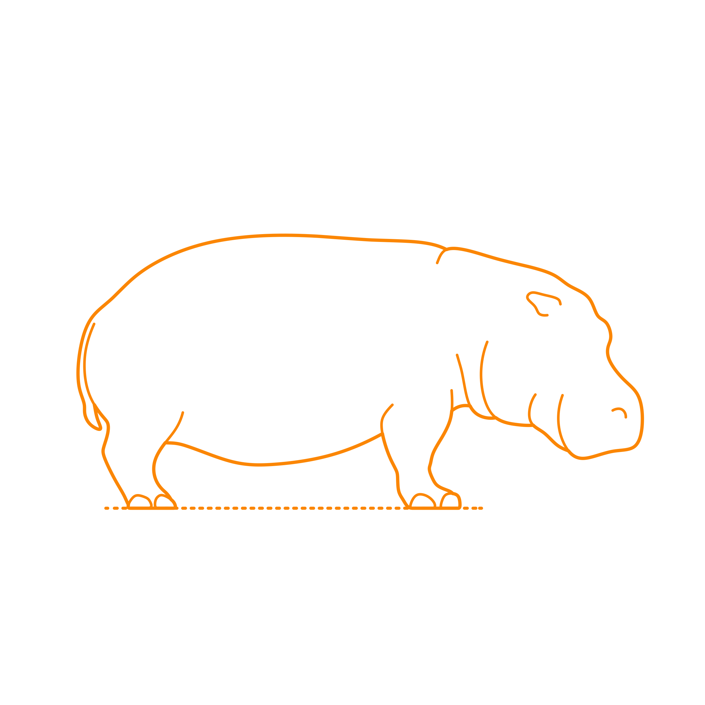 Animals Hippos Hippopotamus Line Tracing Svg Vector Free Vectors